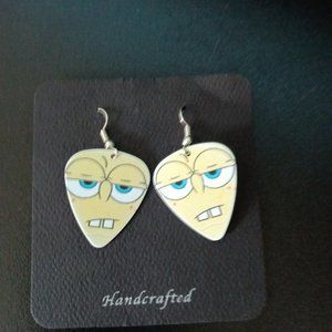 SPONGEBOB SQUAREPANTS GUITAR PICK EARRINGS / NECKLACE SET